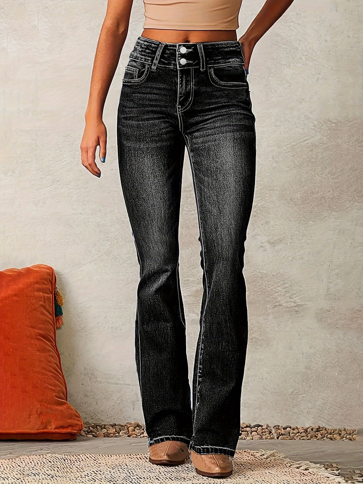 High-Waisted Wide-Leg Jeans for Women | Comfortable Denim Trousers - Satinnis