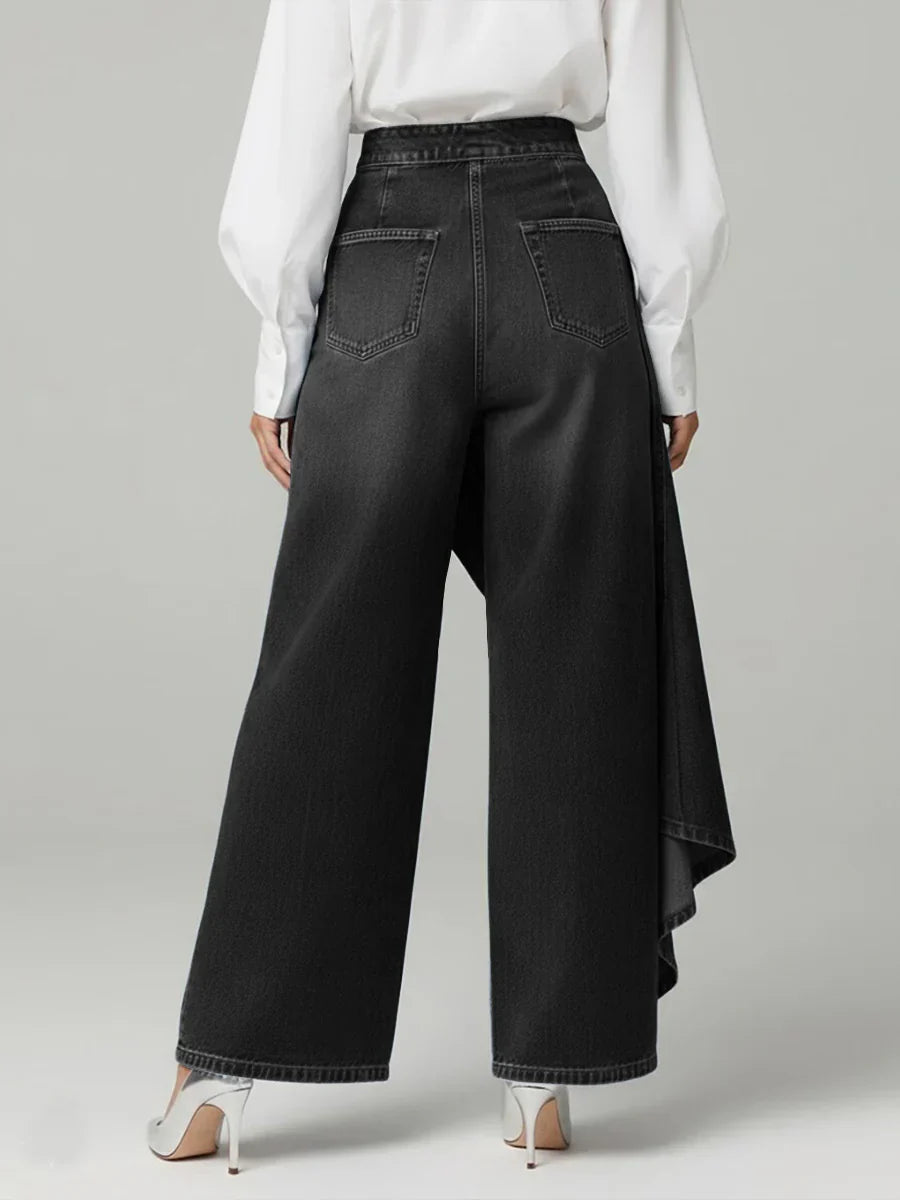 High Waisted Wide-Leg Pants | Elegant Design | Versatile Fashion Trousers - Satinni