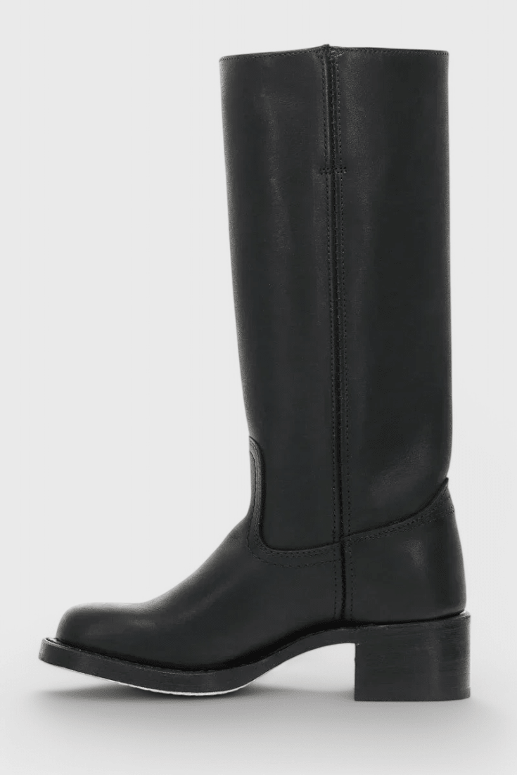 Knee-High Heeled Boots in Paisley Print | Classic Style for Everyday Wear - Satinni