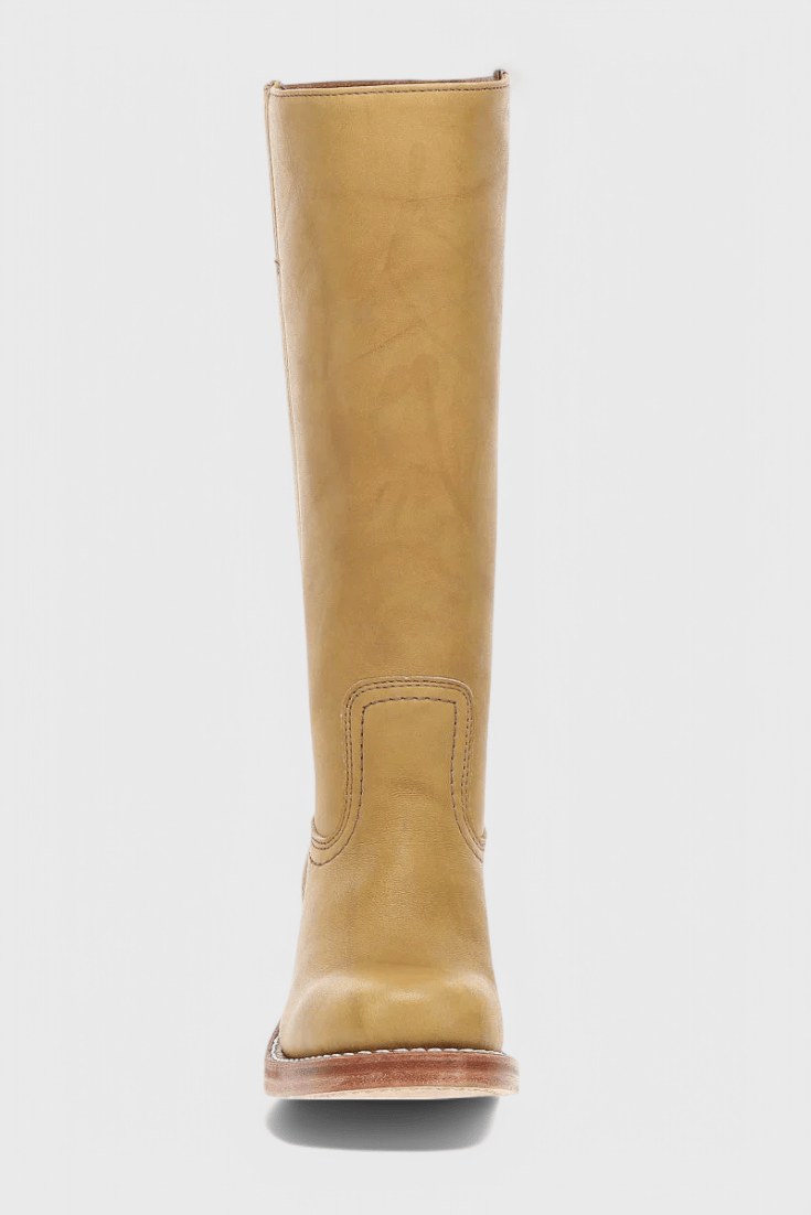 Knee-High Heeled Boots in Paisley Print | Classic Style for Everyday Wear - Satinni