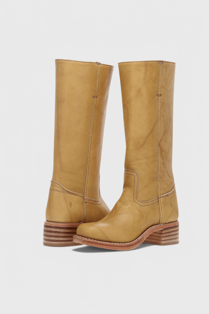 Knee-High Heeled Boots in Paisley Print | Classic Style for Everyday Wear - Satinni