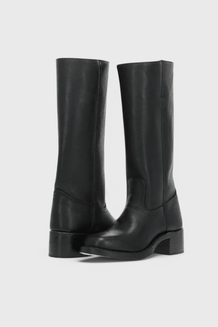 Knee-High Heeled Boots in Paisley Print | Classic Style for Everyday Wear - Satinni
