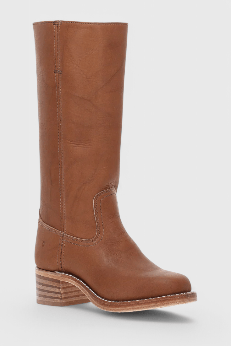 Knee-High Heeled Boots in Paisley Print | Classic Style for Everyday Wear - Satinni