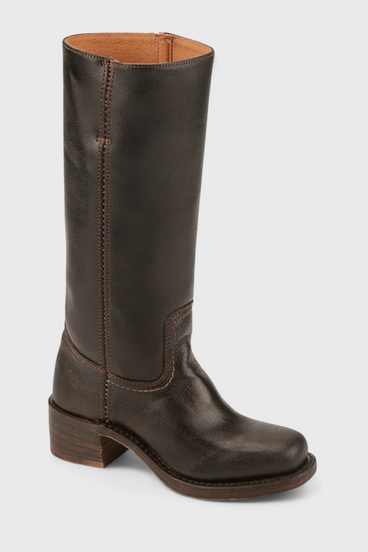 Knee-High Heeled Boots in Paisley Print | Classic Style for Everyday Wear - Satinni
