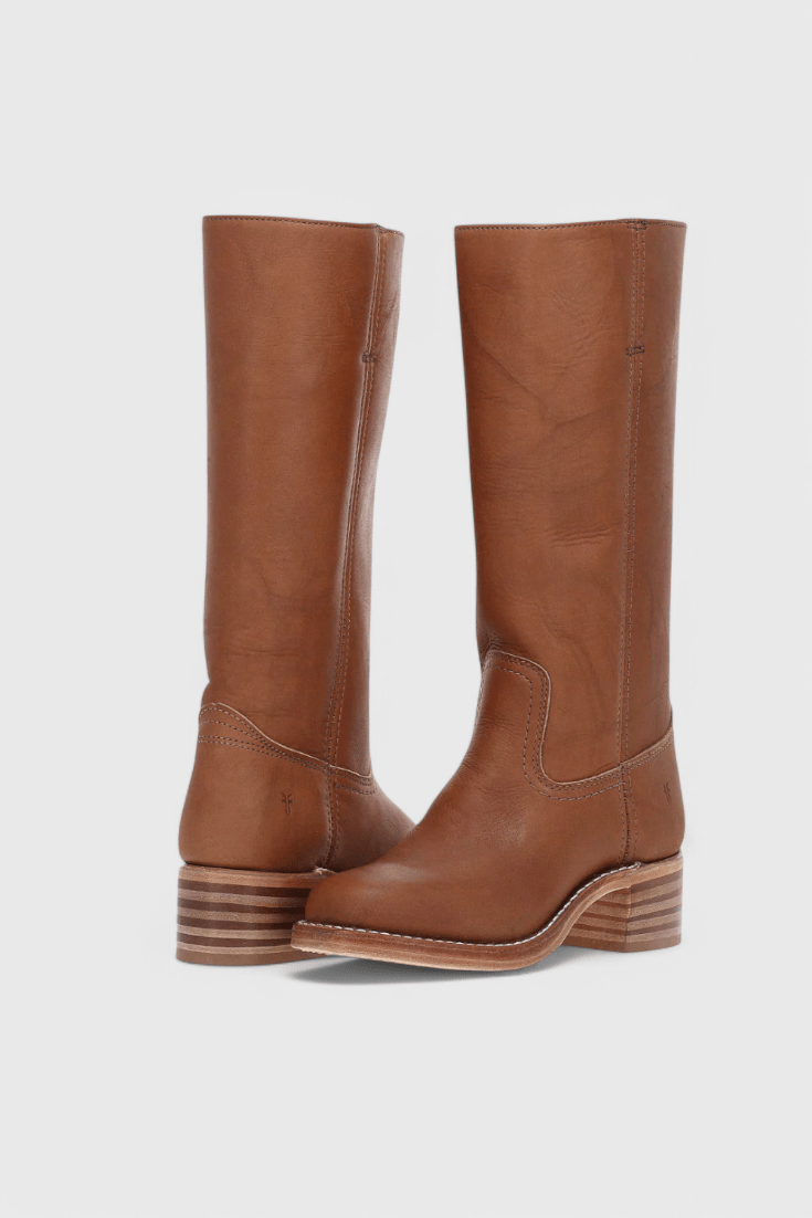 Knee-High Heeled Boots in Paisley Print | Classic Style for Everyday Wear - Satinni