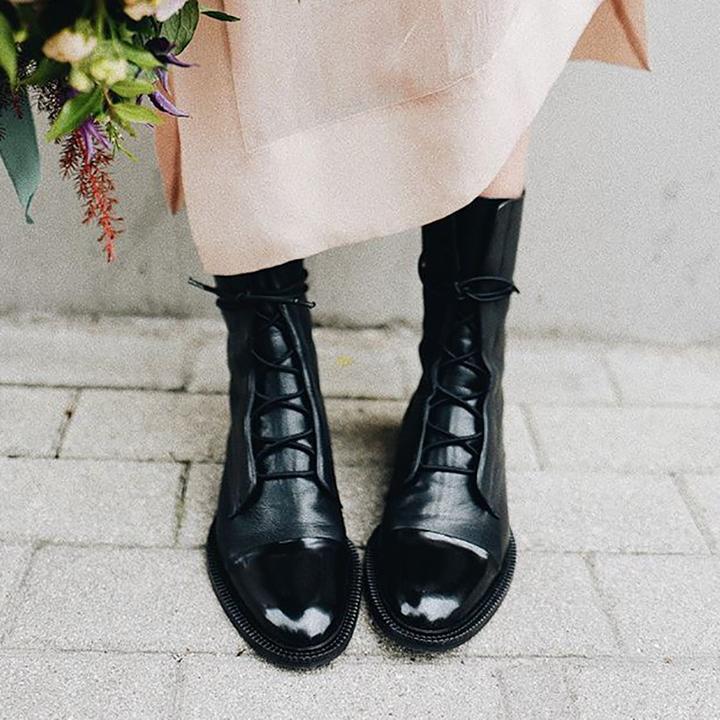 Lace-Up Ankle Boots in Elegant Lace Design for Casual and Formal Wear - Satinni