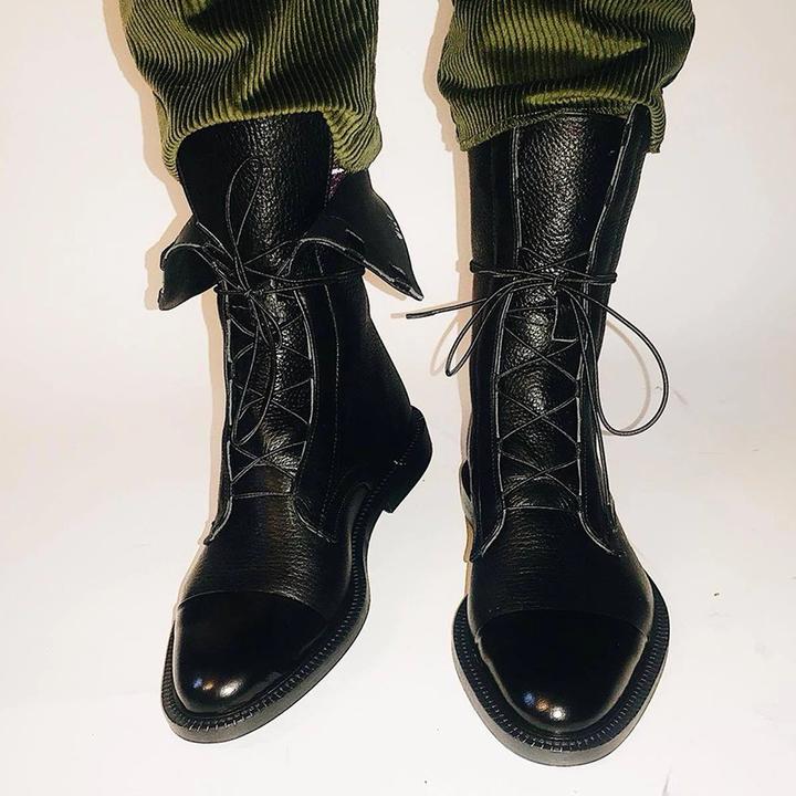 Lace-Up Ankle Boots in Elegant Lace Design for Casual and Formal Wear - Satinni