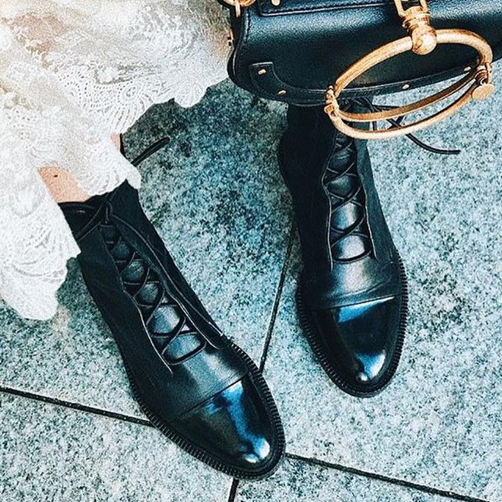 Lace-Up Ankle Boots in Elegant Lace Design for Casual and Formal Wear - Satinni