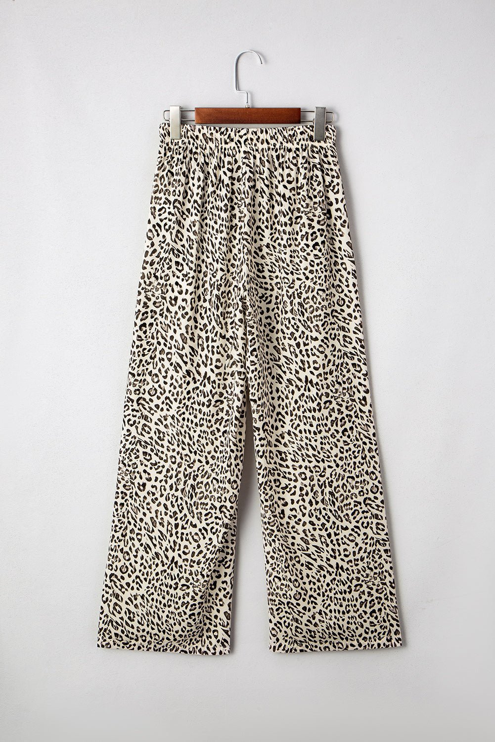 Leopard Drawstring Loose Pants with Elastic Waistband – Casual Wear, Everyday Comfort - Satinni