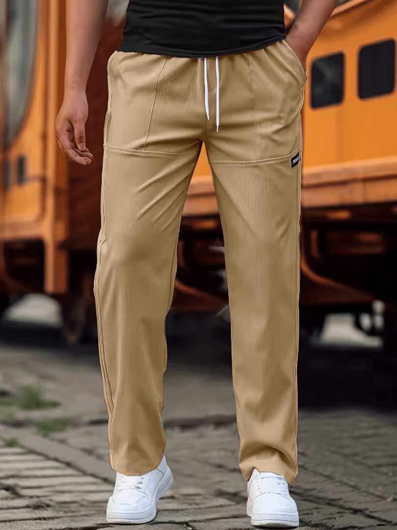 Lightweight Straight-Leg Casual Pants for Everyday Wear - Satinni