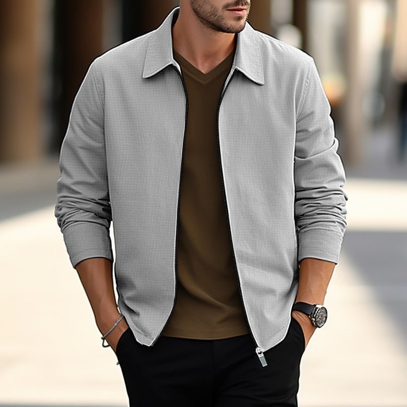 Lightweight Textured Overshirt for Men | Casual Layering Piece - Satinni