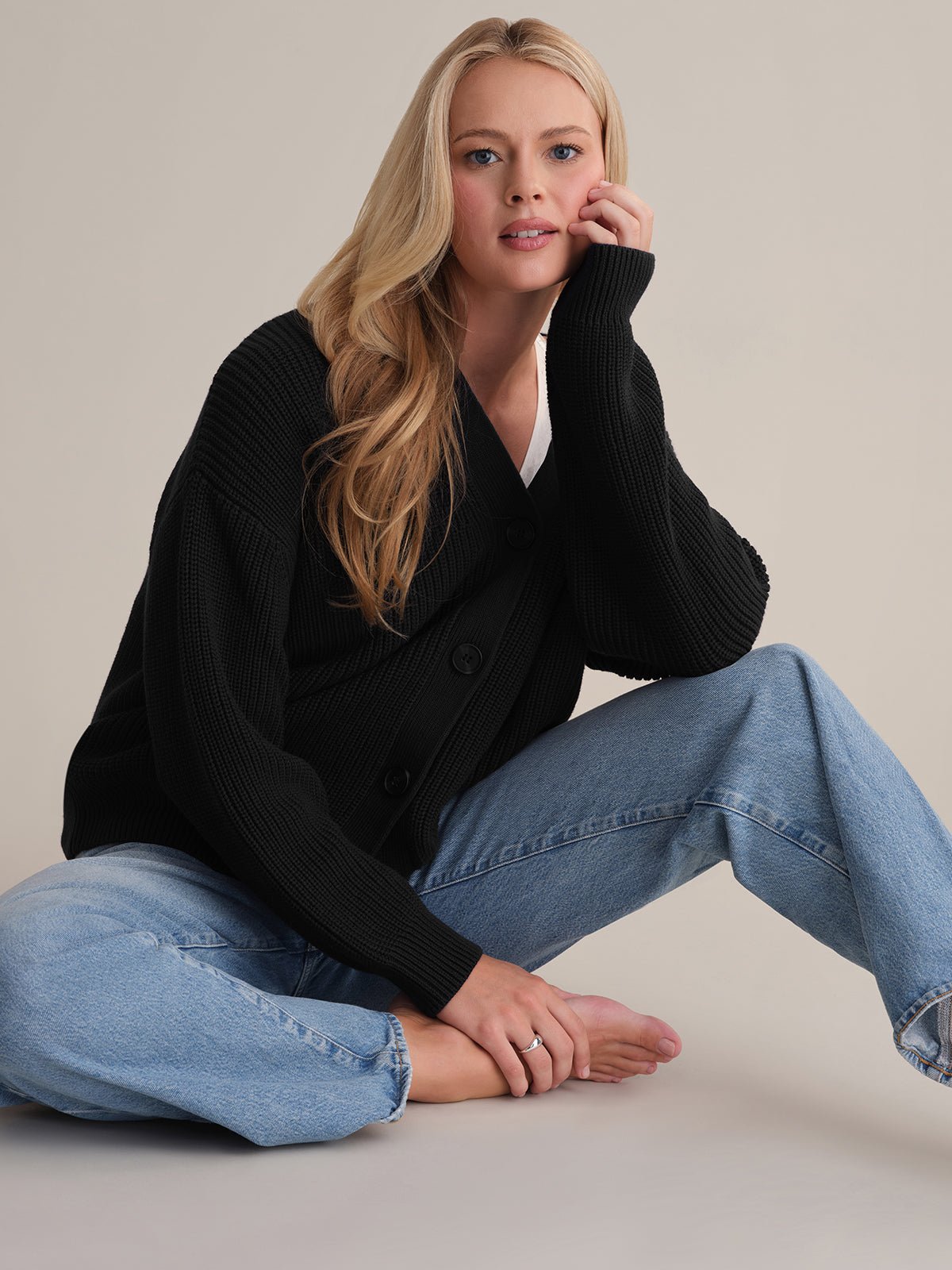 Loose Knitted Sweater for Women – Casual Wear, Everyday Style - Satinni