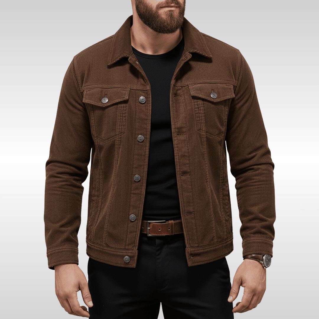 Men's Corduroy Jacket with Modern Comfort for Casual Wear - Satinnis