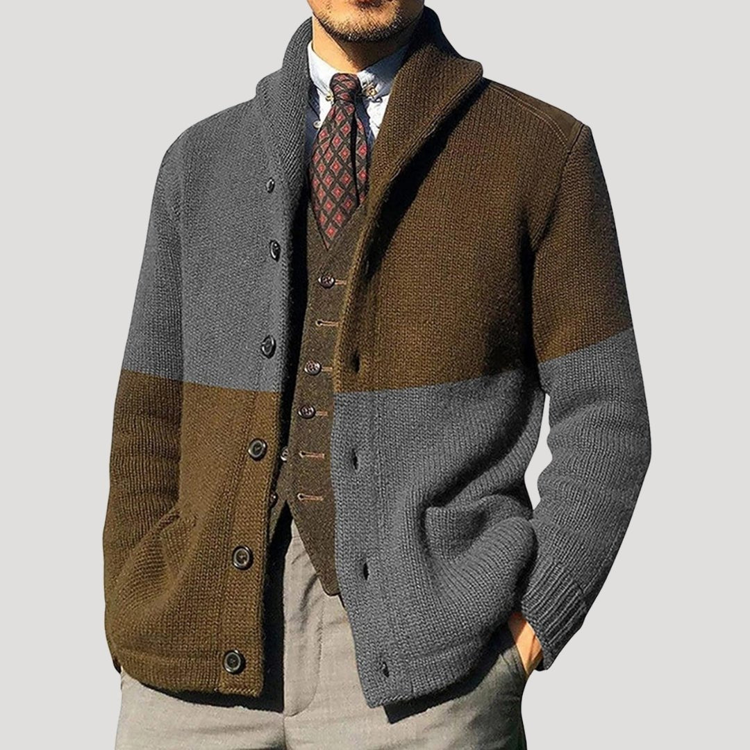 Men's Wool Shawl Collar Cardigan - Stylish Winter Coatigan Jacket - Satinnis