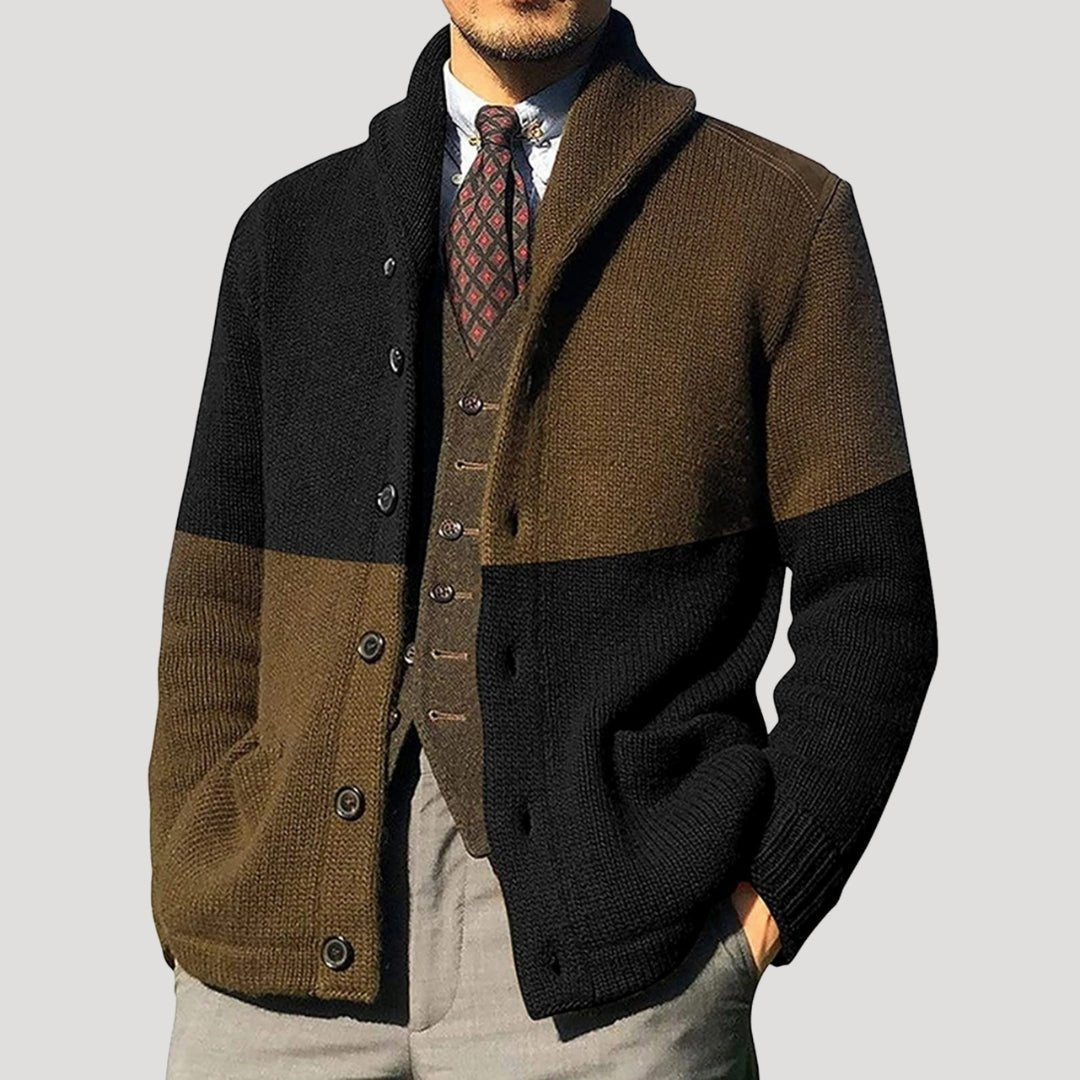 Men's Wool Shawl Collar Cardigan - Stylish Winter Coatigan Jacket - Satinnis