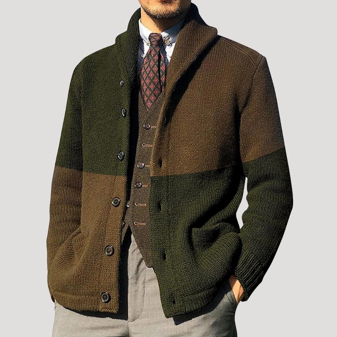 Men's Wool Shawl Collar Cardigan - Stylish Winter Coatigan Jacket - Satinnis