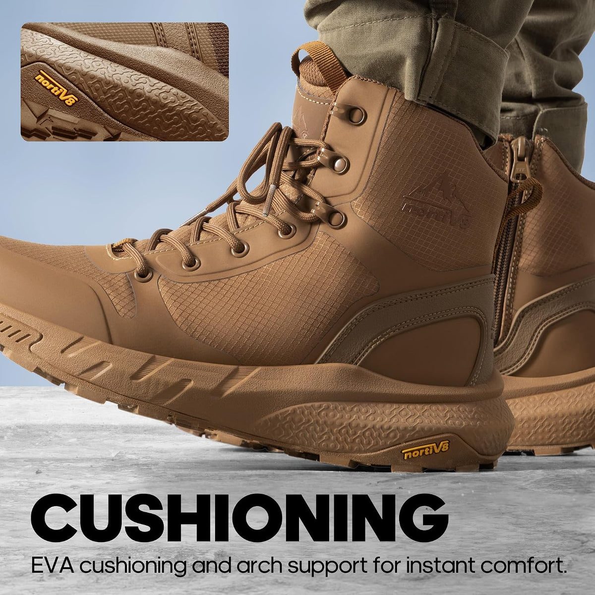 Military Tactical Boot Zipper Lightweight – Outdoor, Hiking - Satinni