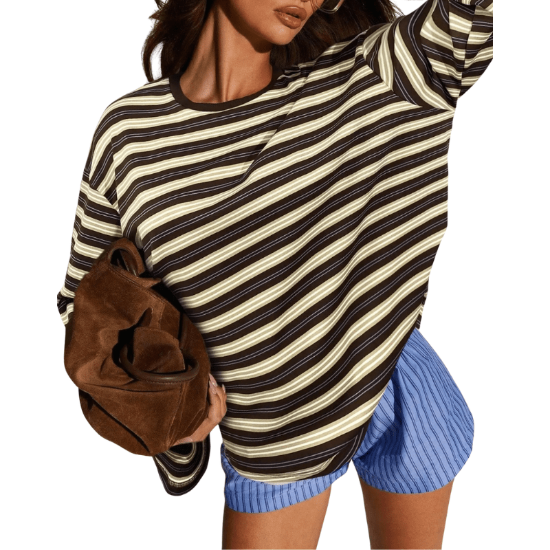 Modern Long Sleeve Striped Shirt – Casual Wear, Office Style - Satinni