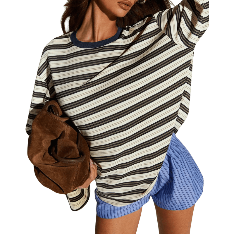 Modern Long Sleeve Striped Shirt – Casual Wear, Office Style - Satinni