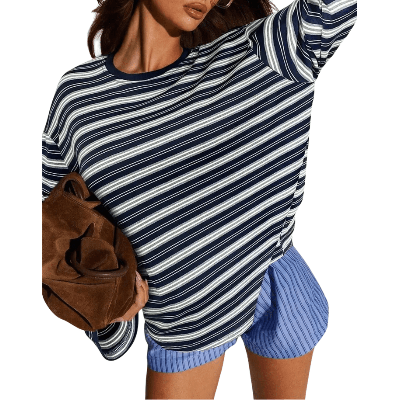 Modern Long Sleeve Striped Shirt – Casual Wear, Office Style - Satinni