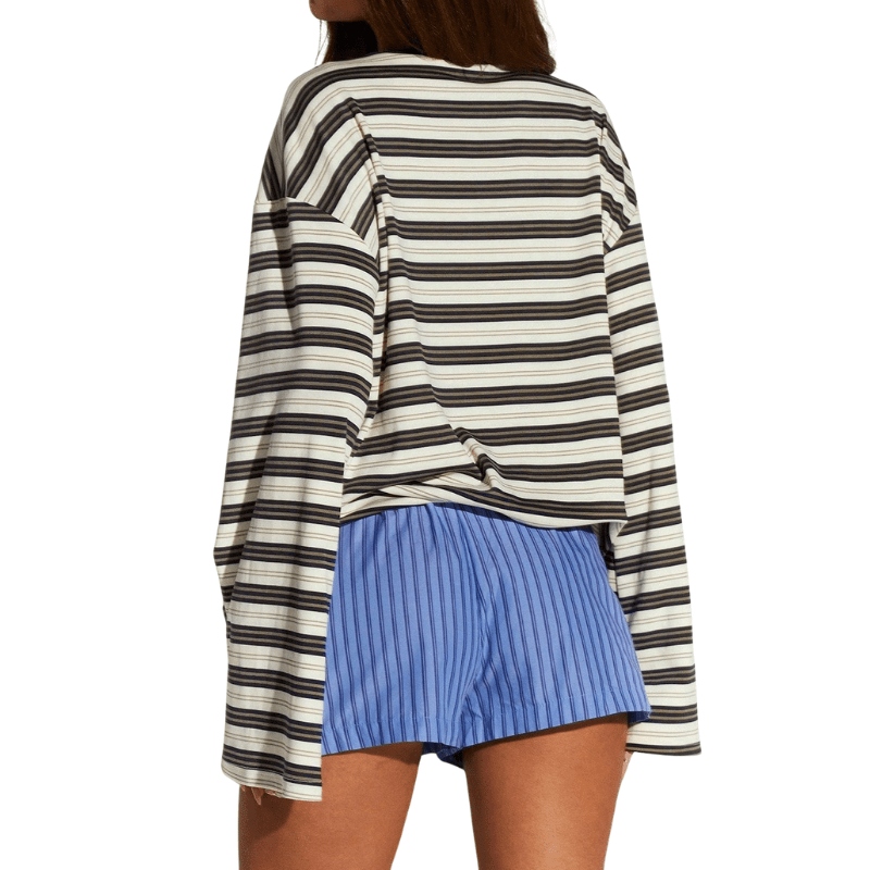 Modern Long Sleeve Striped Shirt – Casual Wear, Office Style - Satinni