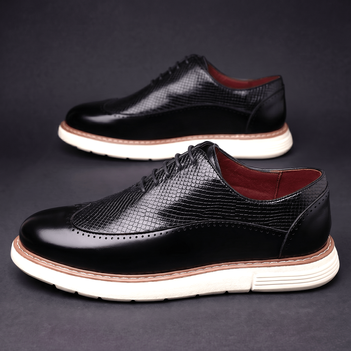 Modern Wingtip Oxfords for Men | Leather Dress Shoes for Formal Wear - Satinni