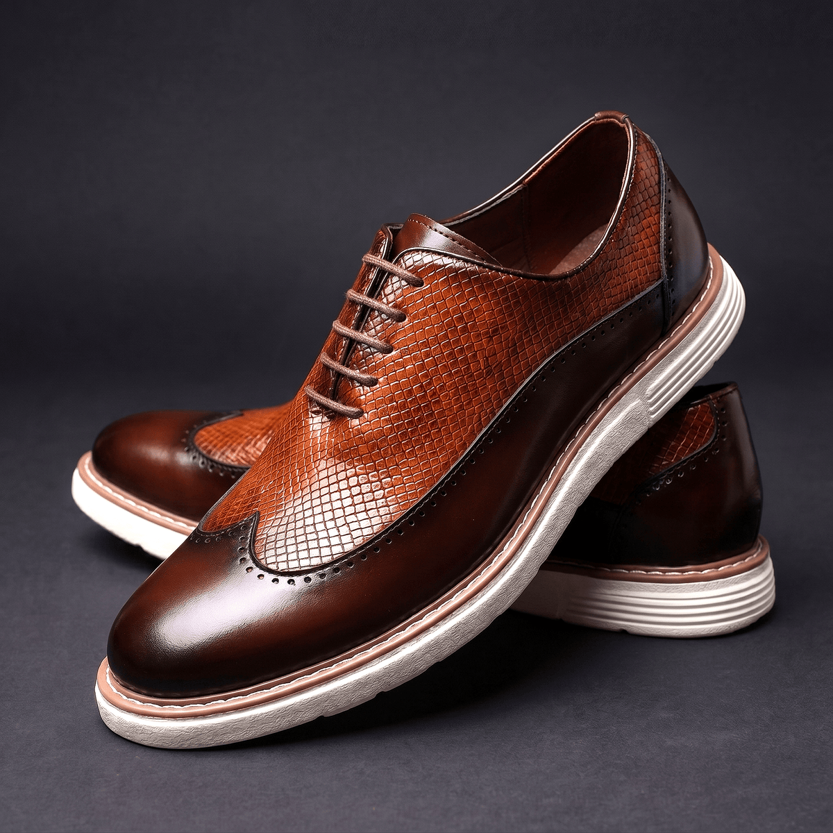 Modern Wingtip Oxfords for Men | Leather Dress Shoes for Formal Wear - Satinni