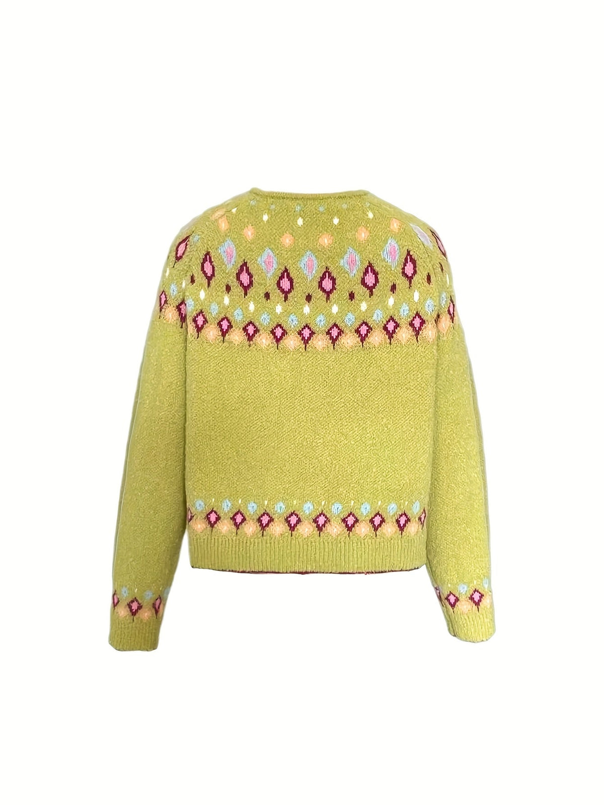 Nordic Patterned Cardigan in Soft Knit for Cozy Layering and Everyday Wear - Satinni