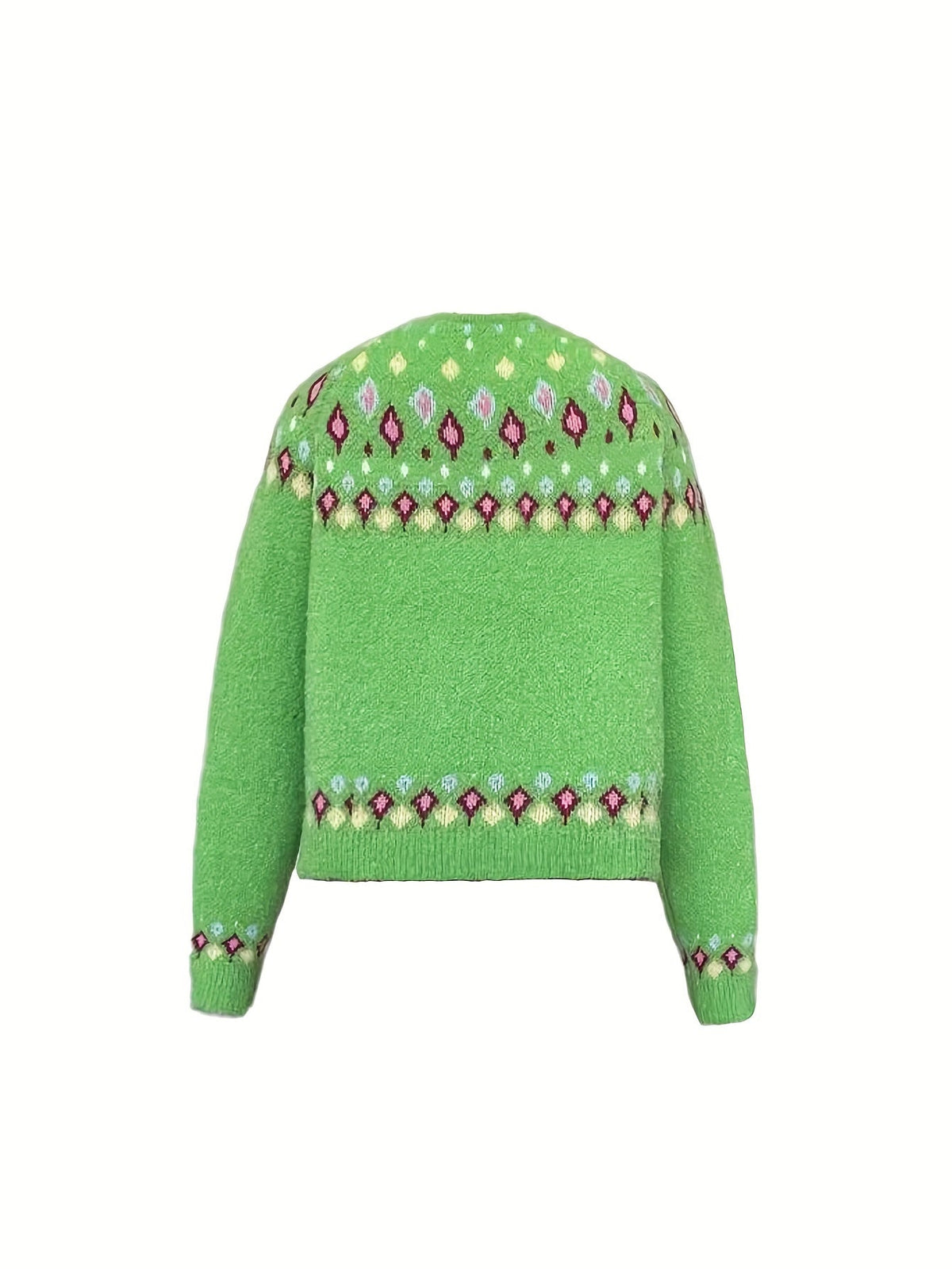 Nordic Patterned Cardigan in Soft Knit for Cozy Layering and Everyday Wear - Satinni