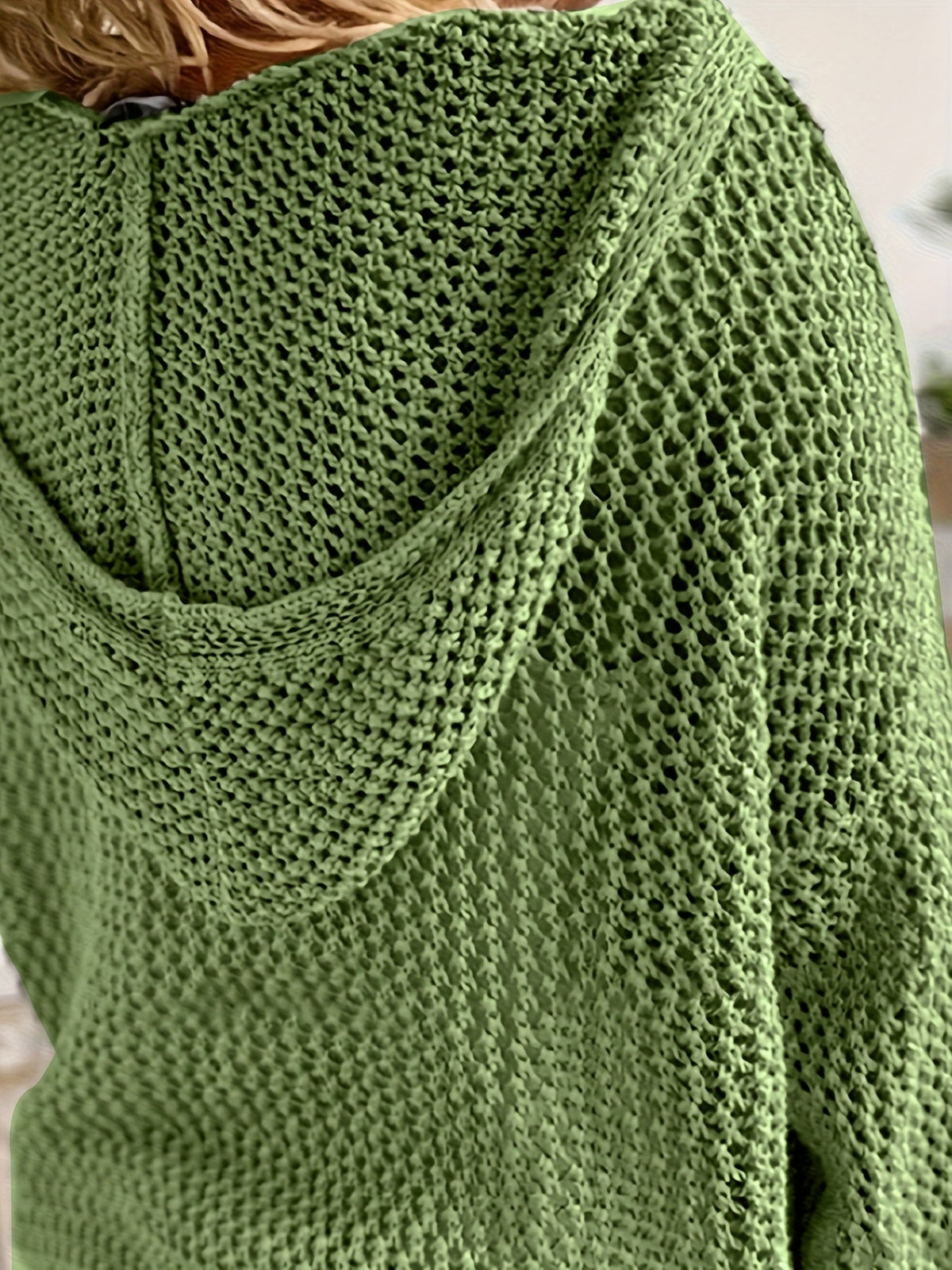 Open-Knit Hooded Sweater for Women | Relaxed Fit, Lightweight Knit Design - Satinni