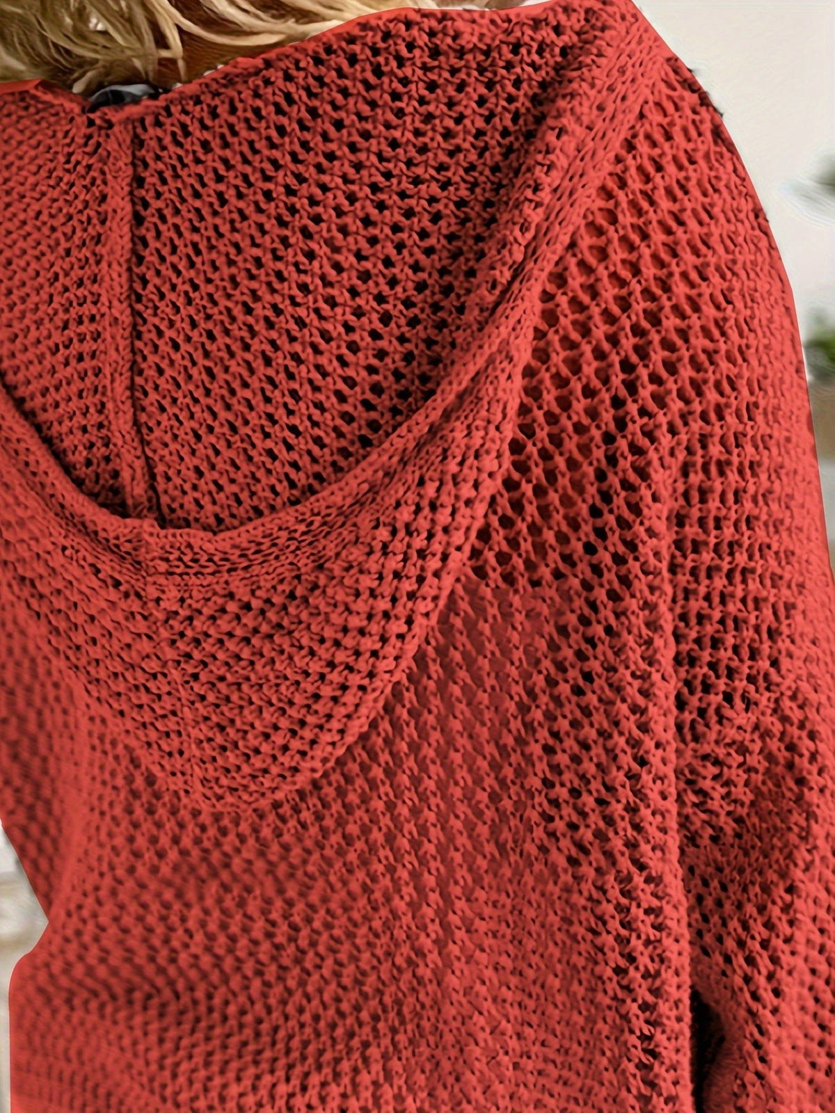 Open-Knit Hooded Sweater for Women | Relaxed Fit, Lightweight Knit Design - Satinni