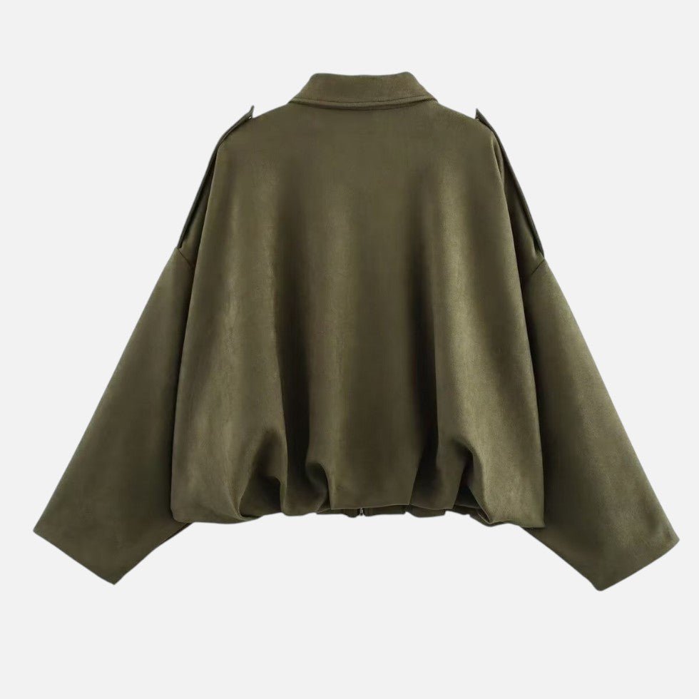 Oversized Jacket with Structured Collar – Casual Wear, Layering Essentials
