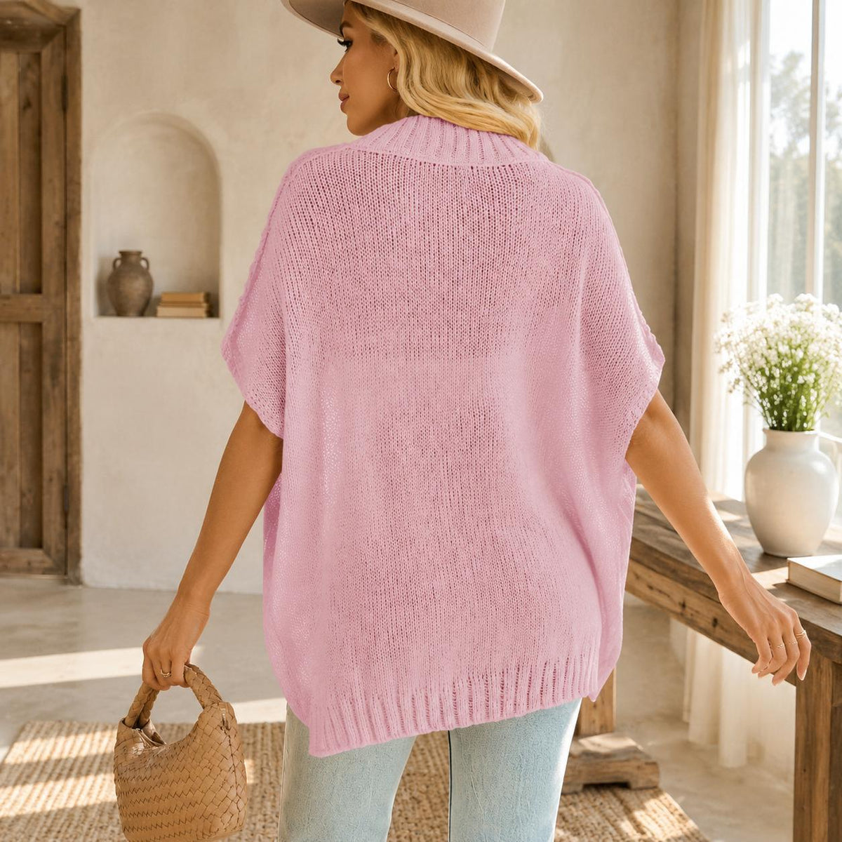 Oversized Women's Knit Sweater - Cozy Casual Pullover for Everyday Wear - Satinni