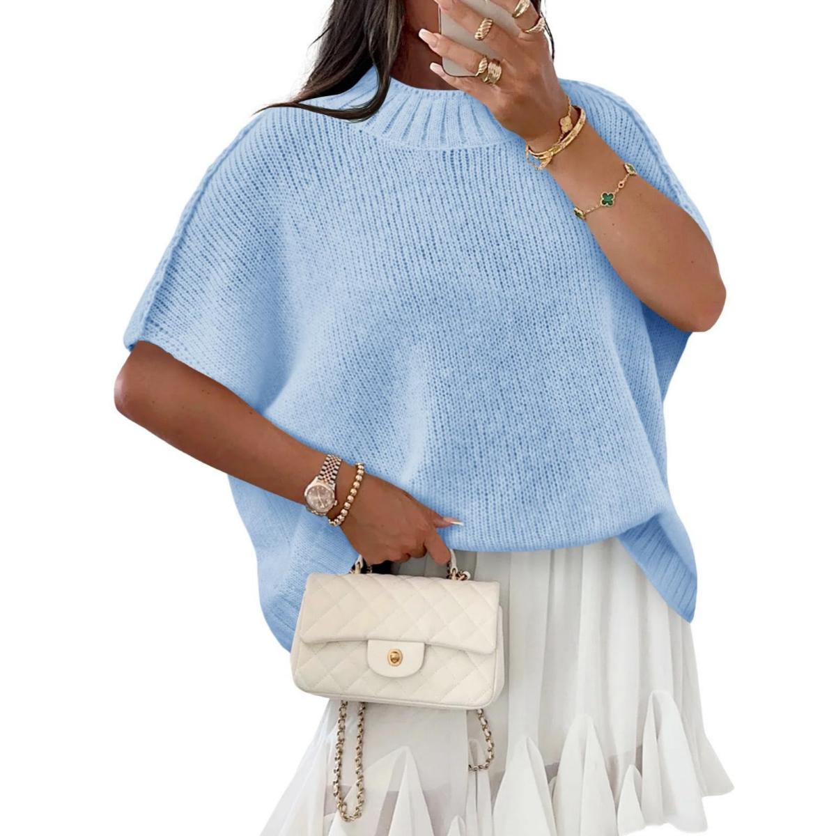 Oversized Women's Knit Sweater - Cozy Casual Pullover for Everyday Wear - Satinni