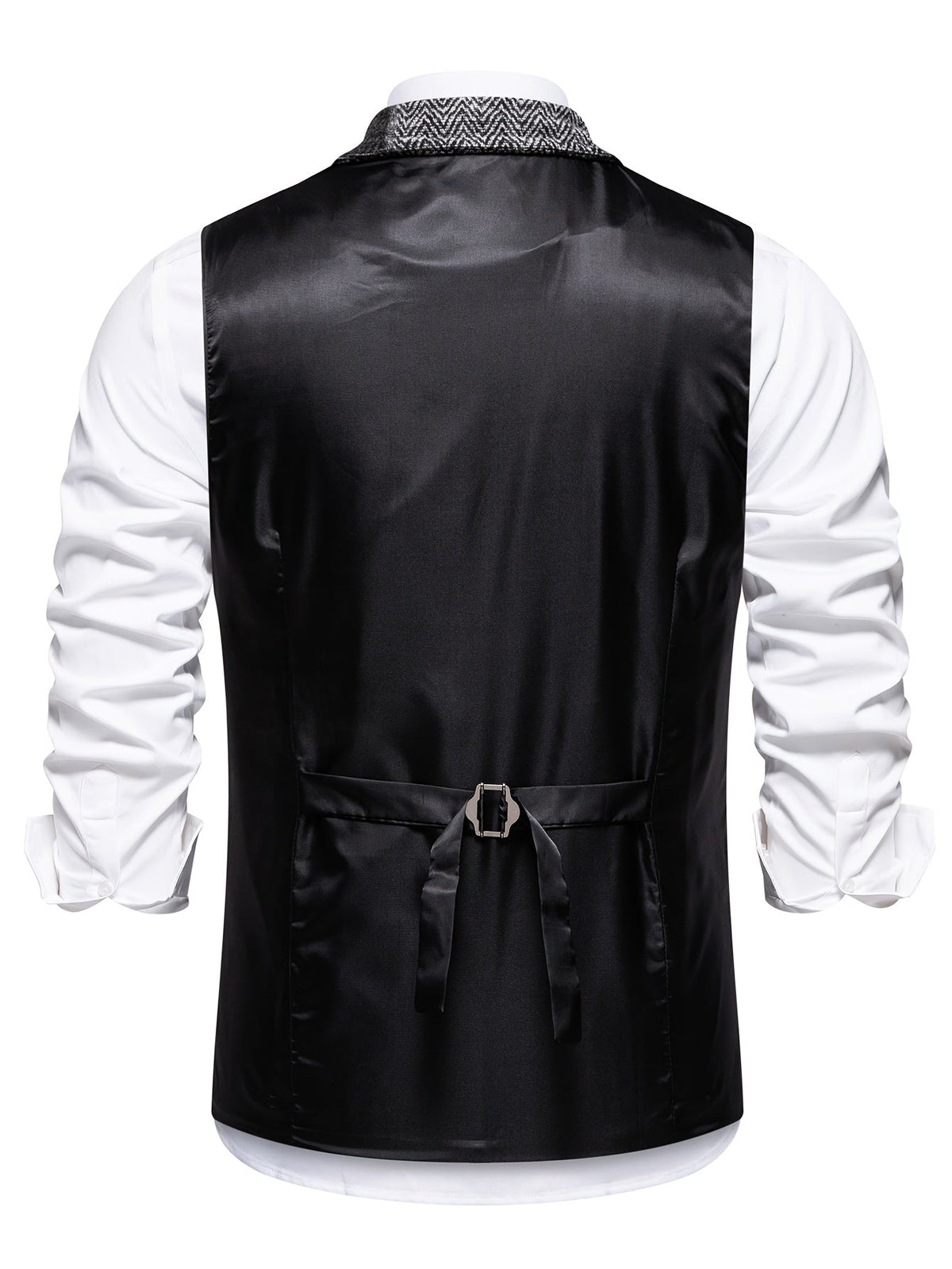 Patchwork Herringbone Vest | Stylish Layering Piece for Casual Wear - Satinni