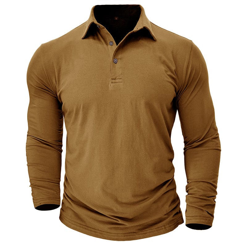 Premium Long-Sleeve Polo Shirt | Stylish Cotton Blend | Casual Wear - Satinni