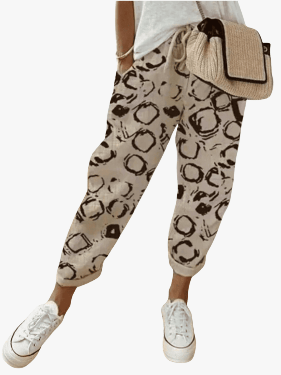 Printed Lace Casual Pants for Everyday Wear - Comfortable and Stylish Design - Satinni