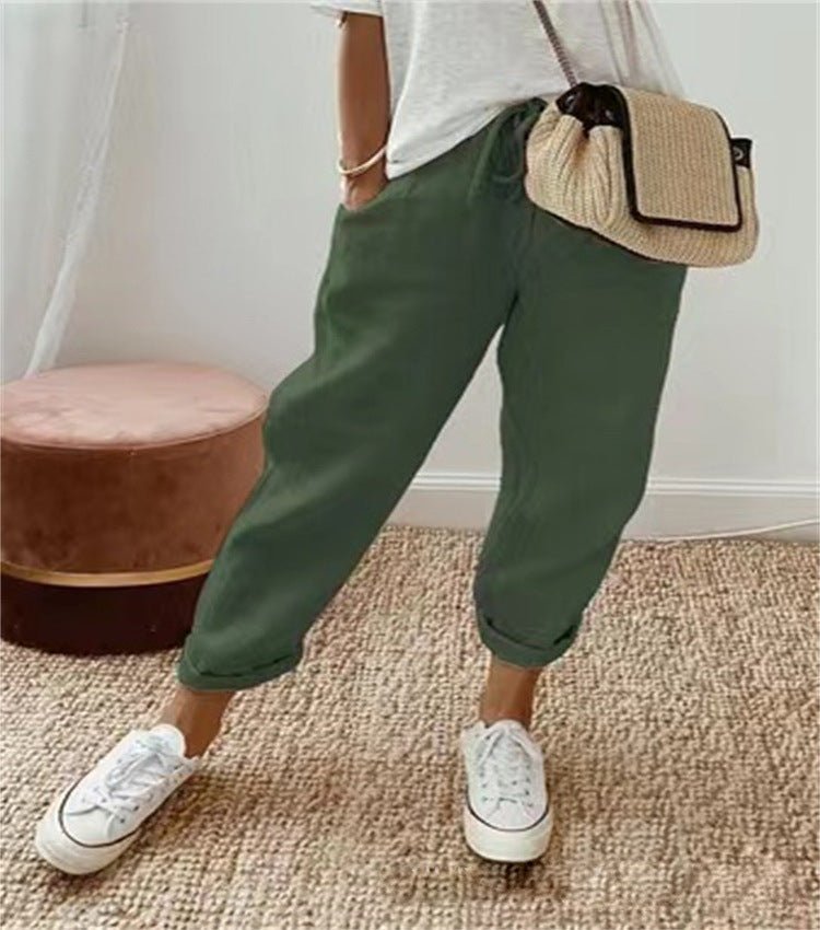 Printed Lace Casual Pants for Everyday Wear - Comfortable and Stylish Design - Satinni