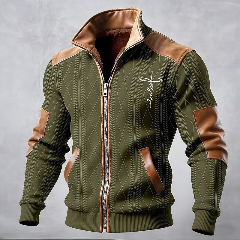 Refined Stand-Collar Jacket for Men | Stylish Outerwear | Versatile Design - Satinnis