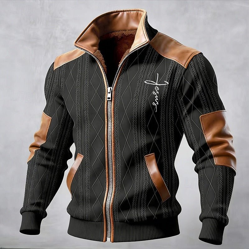 Refined Stand-Collar Jacket for Men | Stylish Outerwear | Versatile Design - Satinnis
