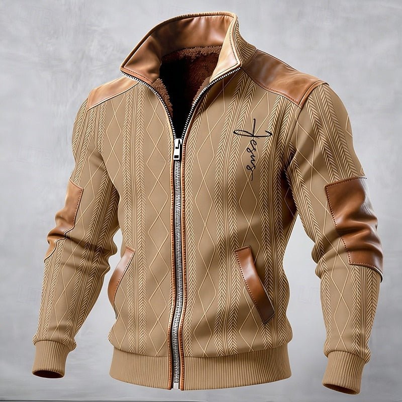 Refined Stand-Collar Jacket for Men | Stylish Outerwear | Versatile Design - Satinnis