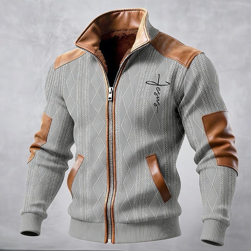 Refined Stand-Collar Jacket for Men | Stylish Outerwear | Versatile Design - Satinnis