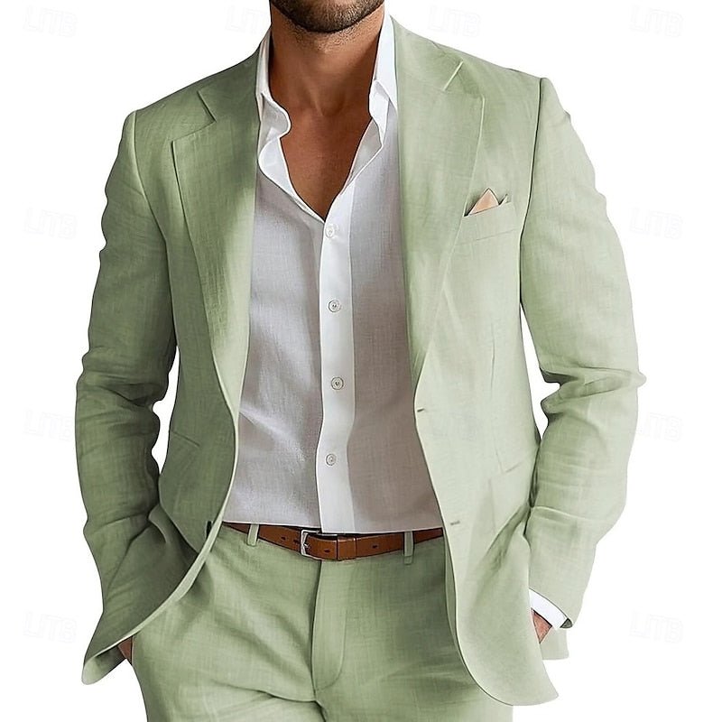 Refined Two-Piece Suit for Men | Tailored Fit | Formal Wear | Classic Style - Satinni