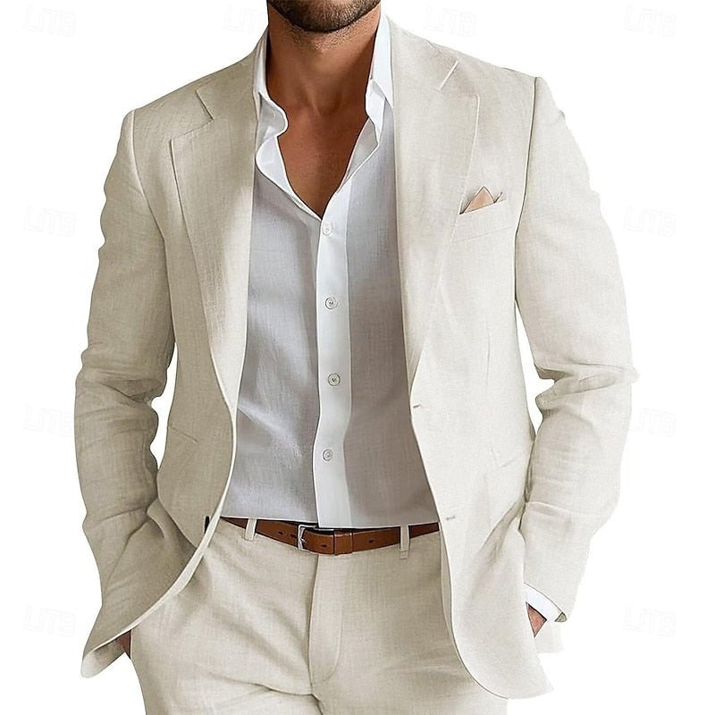 Refined Two-Piece Suit for Men | Tailored Fit | Formal Wear | Classic Style - Satinni