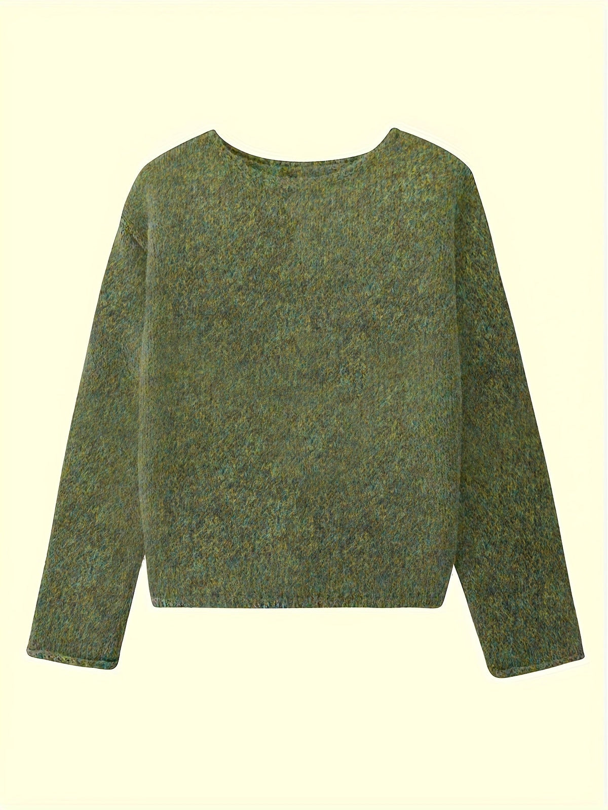 Relaxed Crew Neck Sweater for Women - Soft Knit Casual Pullover - Satinni