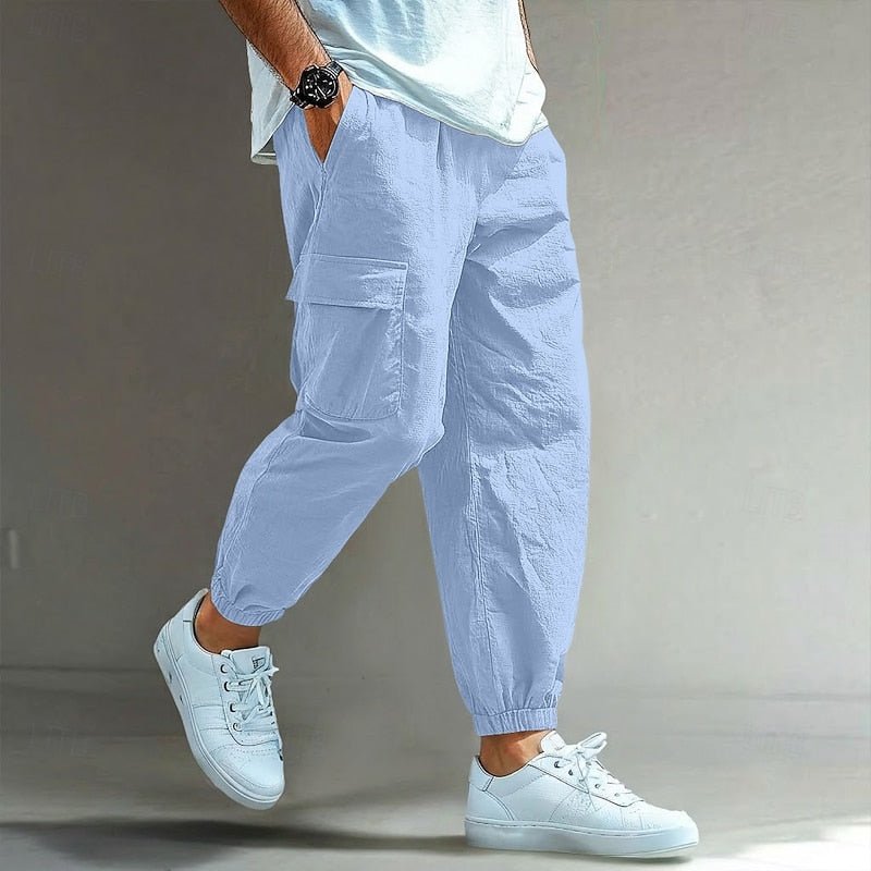 Relaxed Fit Cotton Cargo Pants for Casual Wear and Outdoor Activities - Satinni