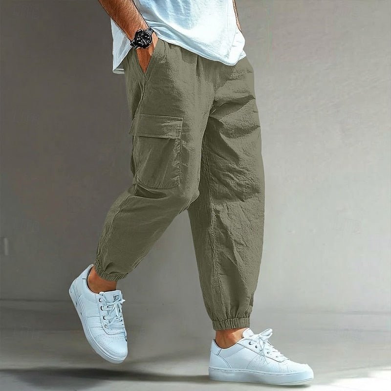 Relaxed Fit Cotton Cargo Pants for Casual Wear and Outdoor Activities - Satinni