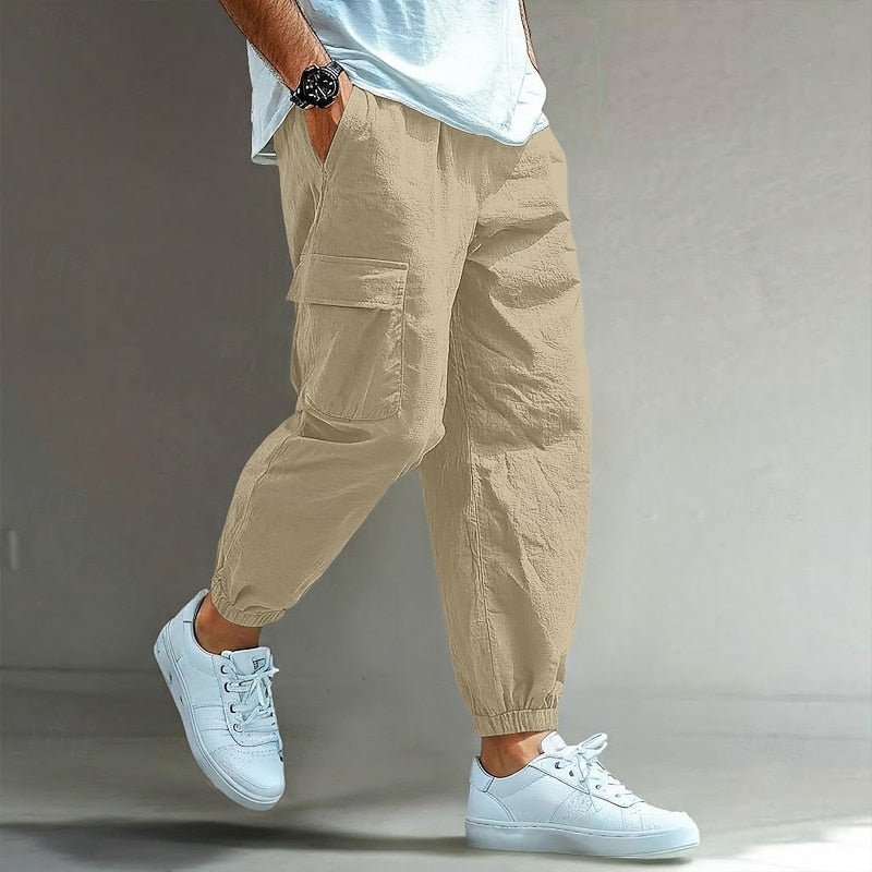 Relaxed Fit Cotton Cargo Pants for Casual Wear and Outdoor Activities - Satinni