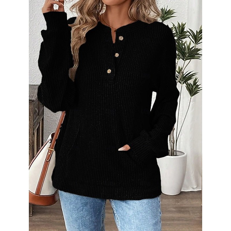 Relaxed Fit Henley Top in Soft Cotton for Casual Everyday Wear - Satinni