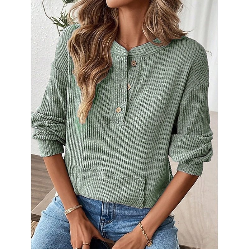 Relaxed Fit Henley Top in Soft Cotton for Casual Everyday Wear - Satinni